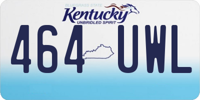 KY license plate 464UWL