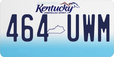 KY license plate 464UWM