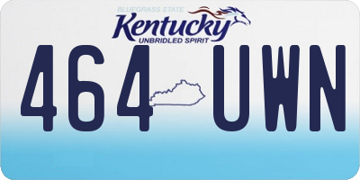 KY license plate 464UWN