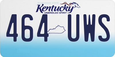 KY license plate 464UWS