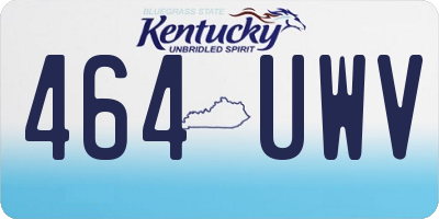 KY license plate 464UWV