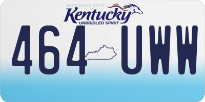 KY license plate 464UWW
