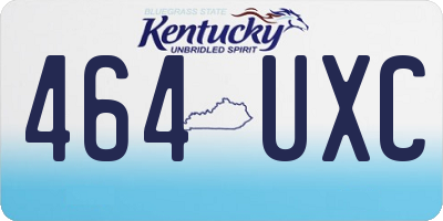 KY license plate 464UXC
