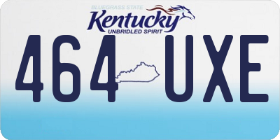 KY license plate 464UXE
