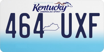KY license plate 464UXF