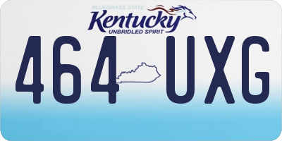 KY license plate 464UXG