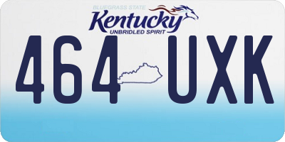 KY license plate 464UXK