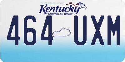 KY license plate 464UXM