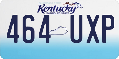 KY license plate 464UXP