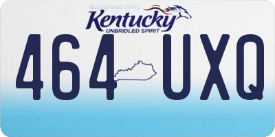 KY license plate 464UXQ