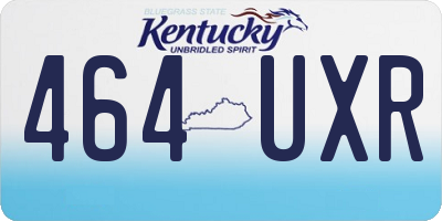 KY license plate 464UXR