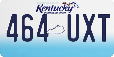 KY license plate 464UXT