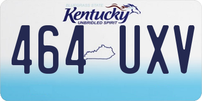 KY license plate 464UXV