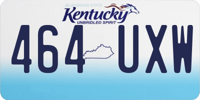 KY license plate 464UXW