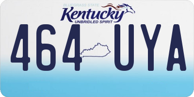 KY license plate 464UYA