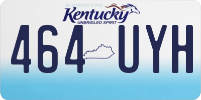 KY license plate 464UYH