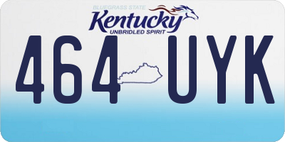 KY license plate 464UYK