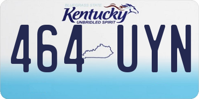 KY license plate 464UYN