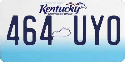 KY license plate 464UYO