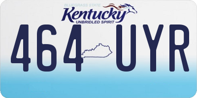 KY license plate 464UYR