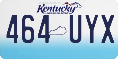 KY license plate 464UYX
