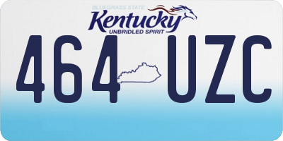 KY license plate 464UZC