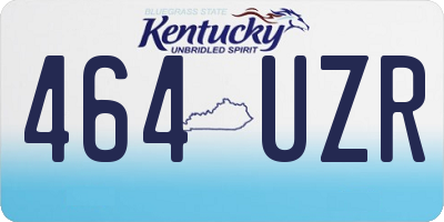 KY license plate 464UZR