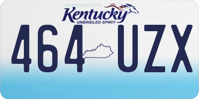 KY license plate 464UZX