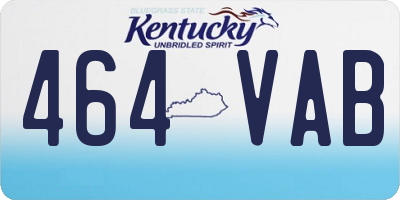 KY license plate 464VAB