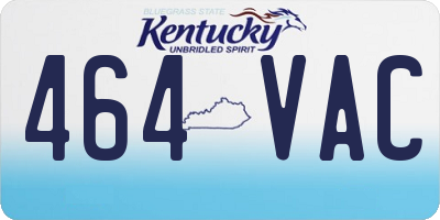 KY license plate 464VAC