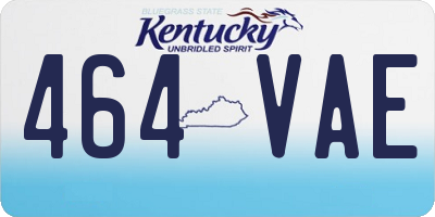 KY license plate 464VAE