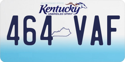 KY license plate 464VAF