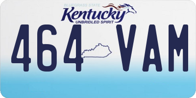 KY license plate 464VAM
