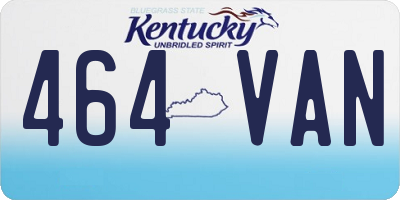 KY license plate 464VAN