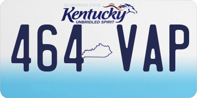 KY license plate 464VAP