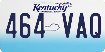 KY license plate 464VAQ
