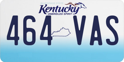 KY license plate 464VAS