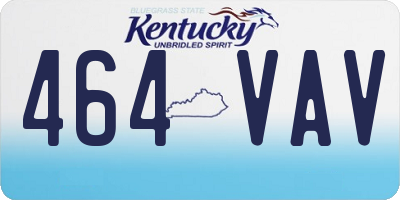 KY license plate 464VAV
