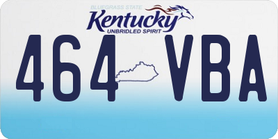 KY license plate 464VBA