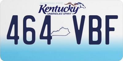 KY license plate 464VBF
