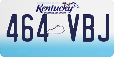 KY license plate 464VBJ