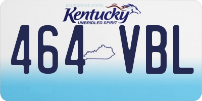 KY license plate 464VBL