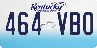 KY license plate 464VBO