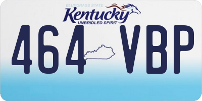 KY license plate 464VBP