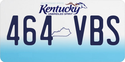 KY license plate 464VBS
