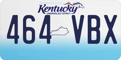 KY license plate 464VBX
