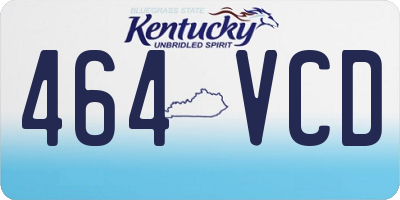 KY license plate 464VCD
