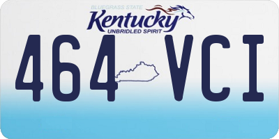 KY license plate 464VCI