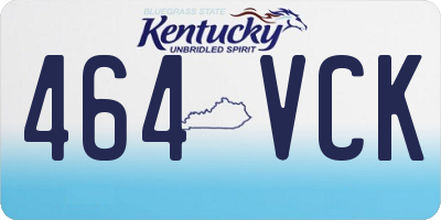 KY license plate 464VCK