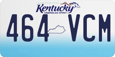 KY license plate 464VCM
